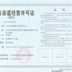 勞務(wù)(wu)派(pai)遣(qian)經(jīng)(jing)營(yíng)許可證